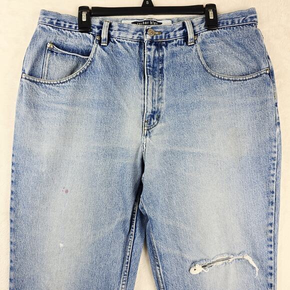 Vintage Anchor Blue Loose Jeans 40x32 Fits 39x30 Baggy Distressed Y2K Skater 90s - Picture 3 of 15